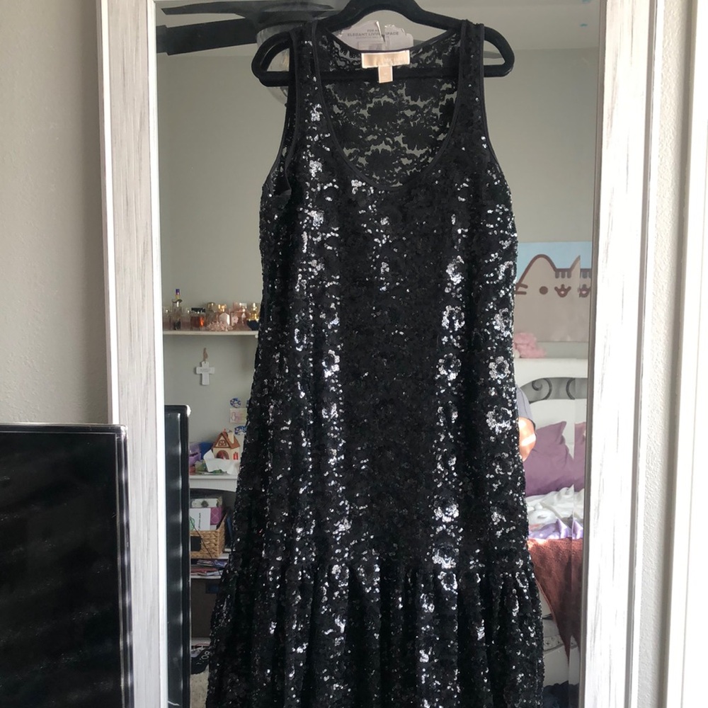 Black Sequin Dress